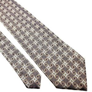 XMI Platinum‎ Silk Tie Woven Beige Geometric